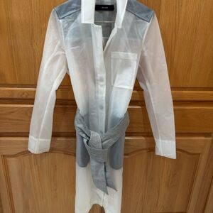 J Brand Marley Translucent Trench Coat